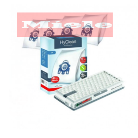 Miele GN Hyclean 4 Bags and Hepa Filter Bundle, MLEHA50
